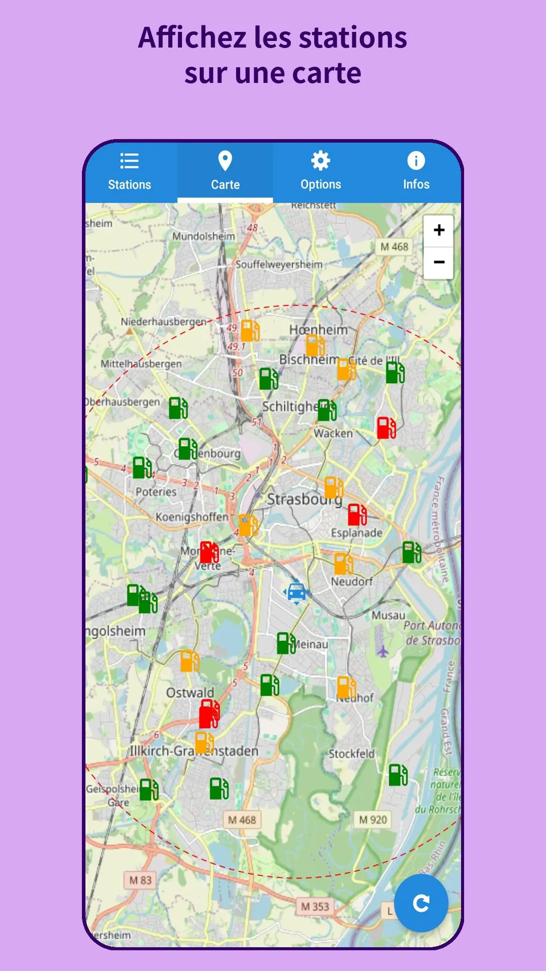 Affichez les stations sur une carte